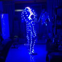 Costume de robot LED lumineux pour spectacle de danse, costume de danse LED pour boîte de nuit, quantité minimale de commande : 1 pièce