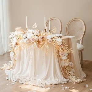 Guirlande de roses artificielles agiles en soie PU, bande de fleurs de 10 cm, style chinois, pour décoration de mariage et de maison - Product Image 2