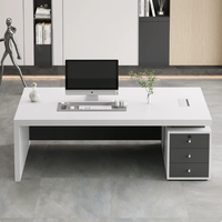 Bureau d'ordinateur moderne en bois durable et réglable avec armoire latérale, personnalisable pour commandes en gros
