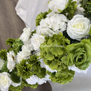 Decoraciones de Boda al por Mayor DKB, <span class=keywords><strong>Arreglos</strong></span> Florales Artificiales Blancos y Verdes para Centros de Mesa de Boda - Product Image 4