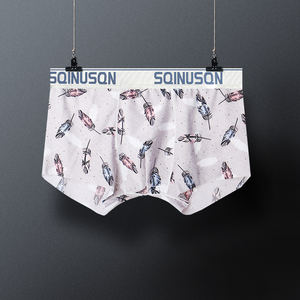 Прямые продажи брендовые четыре сезона мужские прочные трусы-боксеры из ледяного шелка удобные дышащие нижнее белье средней руки с принтом трикотажные - Product Image 6