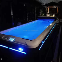 Grande piscine structurelle, spa de natation, baignoire, conteneur, piscine en fibre de verre sans fin
