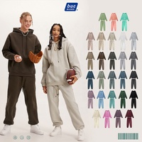 Sweat à capuche oversize en molleton français de haute qualité, unisexe, coupe courte, pour hommes, avec impression et broderie personnalisées