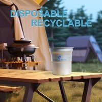Tasses à bière en aluminium réutilisables 260ml 450ml 580ml jetables pour les fêtes de camping en plein air boissons froides