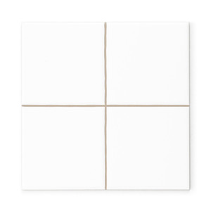 Piastrella bianca opaca 20x20 pre-tagliata, formato 10x10, per rivestimento di pareti e pavimenti - Product Image 3