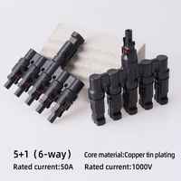 Conector PV Tipo Y para Conexión en Paralelo, Conector Impermeable para Sistema de Paneles Solares, Conector de Ramificación de Dos Piezas, Conector Tipo T para Celdas Solares