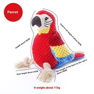 Doe Pet Manufacturer <strong>Wholesale</strong> Rope Tough Dog Chew <strong>Toys</strong> Red <strong>Parrot</strong> Dog Creative Plush Sound Squeaky <strong>Toy</strong> Interactive Dog <strong>Toy</strong> - Product Image 6