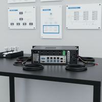 Ordinateur embarqué HVAEIPC I3/i7, 128 Go DDR4, 250 Go de stockage, 6 ports RJ45, OS Linux/Windows 10, Hôte de vision industrielle pour atelier, 4G