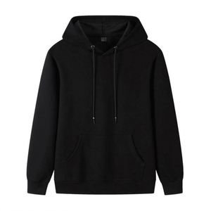 Winter Women's Custom Printed Hooded Knitted Breathable Plush Thickened Solid Color 100% Cotton Front Logo Casual Versatile - Product Image 3