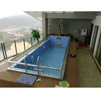 Piscine creusée en acier assemblée par immeuble d'appartement de cadre en acier