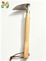 Houe Courbe en Acier Inoxydable, Sarcloir Courbe pour Désherber et Améliorer la Texture du Sol, Outil Agricole pour Jardin et Cour