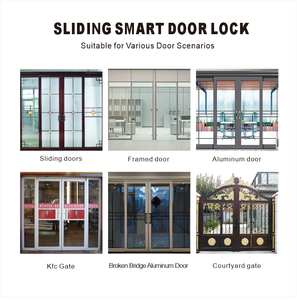 Australia Slim Wood Sliding Door Keyless Lock Handle Locks, Slim Sliding Digital <b>Hook</b> Door Locks for Wooden Doors T5 Australia <b>S</b> - Product Image 3