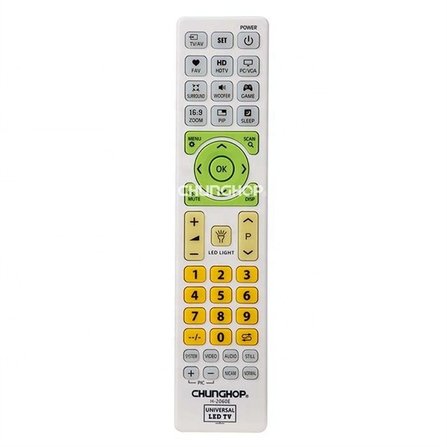 For H-2060E Universal TV Remote Control with Silicon Keypad and Rolling Code CE Certified