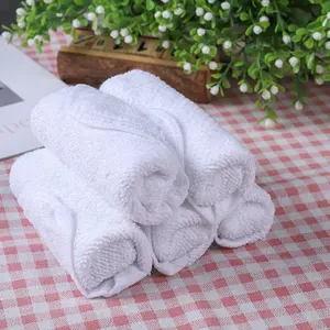 dry rolled cotton white oshibori square towel for individual wrapped wet towel production equipment