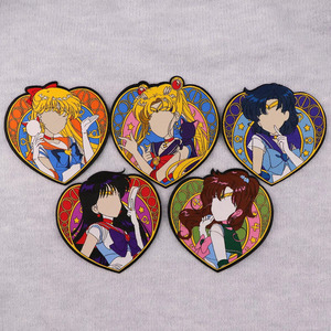 Supplier Price Custom Personalized Design Embroidered Cloth Patch Wholesale Stock Cute Cartoon Girls Ironing Embroidery Patches