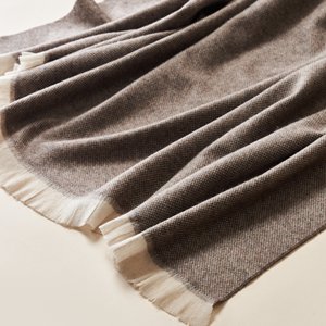 Classique chaud 35% <span class=keywords><strong>cachemire</strong></span> 65% laine australienne Textile de maison laine mérinos jeter couverture châle - Product Image 6