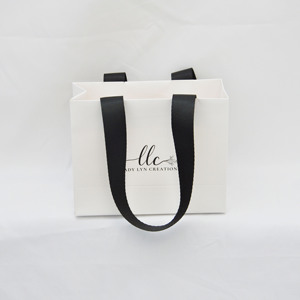 Bolsa de Papel de Regalo con Cinta, Mini, Portátil, para Joyería, Impresa Personalizada, de Cartón de Lujo, para Cosméticos - Product Image 2