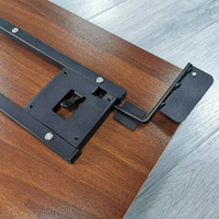 Table de bureau commerciale moderne mobile réglable à gaz à colonne unique, convertible et extensible, pour position debout