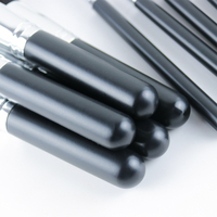 LEISHANG – ensemble de pinceaux de maquillage noirs avec LOGO personnalisé, 10 pièces, échantillon gratuit, mélange de sourcils, pinceaux à lèvres, ombre à paupières, ensembles de pinceaux de maquillage