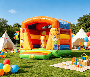 Château gonflable sur le thème de la fête, château de saut pour les anniversaires d'enfants, structure gonflable de qualité commerciale pour les fêtes et les événements - Product Image 6