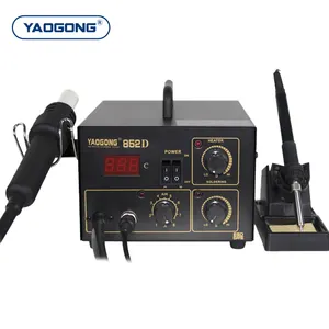 YAOGONG 852D SMD Rework Station Hot Air Diaphragm Pump ESD Soldering Iron Heat Gun BGA Welding Machine for Mobile Repair Tools