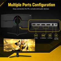Monitor Gaming Curvo de 49 Pulgadas, 240Hz, 5K, IPS/VA, Ultra Ancho, Tiempo de Respuesta de 1ms, Soporte Ajustable, Pantalla para PC de Escritorio, Cuidado de la Vista