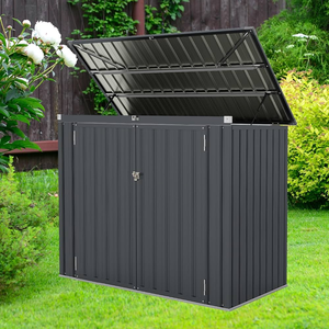 Grande poubelle extérieure en métal <span class=keywords><strong>abri</strong></span> Protection <span class=keywords><strong>de</strong></span> la vie privée boîtier en acier étanche cadre en <span class=keywords><strong>bois</strong></span> pour usage commercial jardin cour - Product Image 1