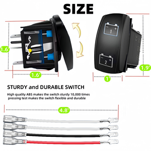 12-24v दोहरी बैटरी वाली रॉकर स्विच वाटरप्रूफ ऑन-ऑन-ऑन-ऑन-ऑन-ऑन 3 तरह से समुद्री नाव की बिजली कटौती 4 पिन रॉकर स्विच वायरिंग आरेख - Product Image 2