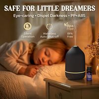 Diffuseur d'aromathérapie en plastique écologique de 100 ml, mini diffuseur ultrasonique d'huiles essentielles, humidificateur de table USB pour la maison et le bureau, LED