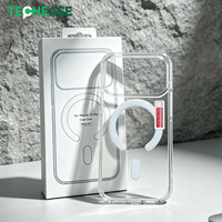 Coque rigide en acrylique magnétique One Touch pour iPhone 16 Pro Max, transparente, antichoc, accessoires de téléphone en vrac