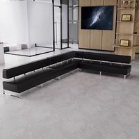 Sofá para Sala de Espera de Banco, Salón de Belleza, Barbería, Área de Descanso, Cabina de Espera, Recepción Recta Extendida de 60 cm de Ancho