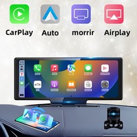 Écran tactile CarPlay de 10,26 pouces, double caméra embarquée, caméra avant 4K, caméra arrière 1080P, Android Auto, navigation GPS, Bluetooth, autoradio