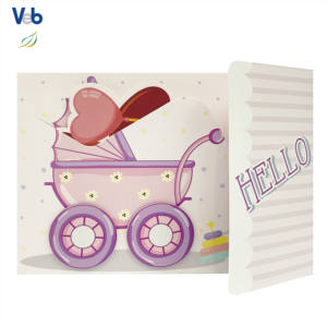 Tarjeta de Agradecimiento para Bebé Recién Nacido, Hecha a Mano, con Diseño Personalizado por Diseñadores Profesionales, Cartulina Recubierta Ecológica - Product Image 2