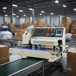 Máquina Selladora de Banda Horizontal Continua Eléctrica, Ancho de Sellado de 0.24-0.47, Sellado Térmico Semiautomático para Cajas y Bolsas de Plástico - Product Image 2