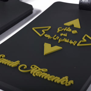 علامة أمتعة قابلة للتعديل بشعار أبيض منقوش من كلوريد البولي فينيل أزرق مخصص لوكالات السفر هدايا ترويجية لشركات الطيران - Product Image 4