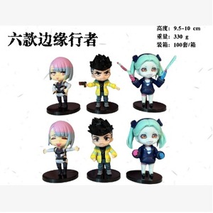 Figurine <span class=keywords><strong>Cyberpunk</strong></span> d'anime, 6 pièces/ensemble, modèle de collection, ornement de chambre, poupées d'anniversaire, cadeaux pour garçon - Product Image 5
