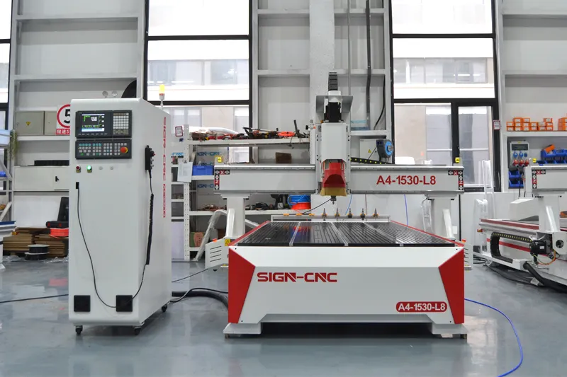 Nuovi arrivi centro di elaborazione CNC 3 assi ATC macchina Router CNC con HQD 9.0KW ATC ISO30-ER32 raffreddato ad aria