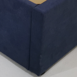 Cama Moderna Italiana King Size con Estructura Nórdica Azul, Tapizada en Lino, con Almacenamiento, para Dormitorio Doble/Queen/Villa - Product Image 6