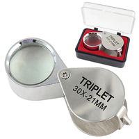 Factory Price Mini 10X 20X 30X 21mm Jewelers Loupes Jewelry Magnifiers Magnifying Glass Portable Pocket Magnifier