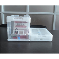 Boîte de rangement rectangulaire pliable empilable 360*260*285mm, conteneur alimentaire, caisse de rangement en plastique pliable
