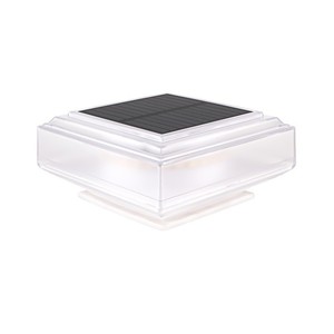 Lámpara Led de pilar con energía Solar, lámpara de pared transparente cuadrada para exteriores, resistente al agua, para decoración de barandillas de Villa y patio - Product Image 1