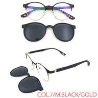 2025 vogue lunettes optiques lunettes rondes magnétiques cadre optique concepteur métal Clip sur lunettes de soleil