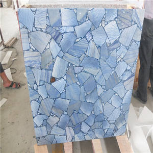 Losas de aventurina azul, película translúcida para encimeras de labradorita de suelo de vidrio, muebles de lujo - Product Image 5