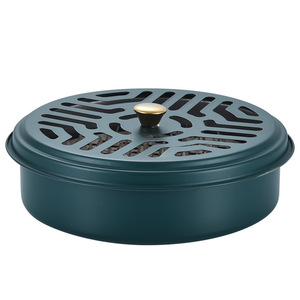 Soporte para Espirales Antimosquitos de Acero Inoxidable con Tapa, Circular, Resistente al Viento, Ignífugo, Portátil, para Uso en Exteriores - Product Image 4