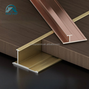 赢顶可定制工字型铝型材金属装饰条瓷砖拉丝工艺修边线批发 - Product Image 1