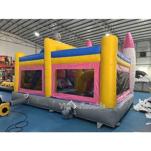 Château gonflable Astronaute pour enfants, usage commercial, avec toboggan et kits de réparation - Product Image 5