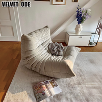Canapé modulaire rétro en velours côtelé Caterpillar Togo, adapté aux animaux domestiques, lavable, taille personnalisée pour café, salon ou espace de détente