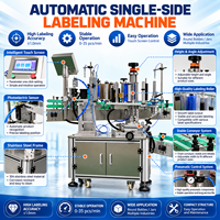 Machine d'étiquetage automatique de bouteilles rondes à fonctionnement stable, applicateur d'étiquettes entièrement automatique pour la ligne de production de jus et de sauces en bouteille
