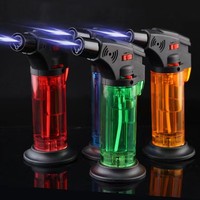 JIA XIN – torche à gaz pour barbecue de cuisine, vente en gros, grande couleur, flamme, Butane, Jet, gaz, coupe-vent, rechargeable, briquet