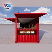Conteneur de maison pré-assemblée, conteneur de luxe, expédition, bar, nouveau design, 40 pieds